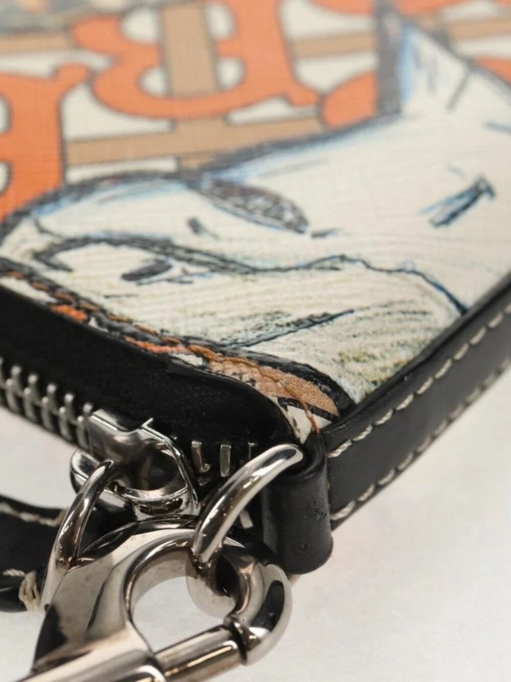 BURBERRY Coin Purse Neck Pouch PVC Beige Silve - Picture 5 of 16